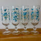 Vintage lot de 4 flûtes Arcopal véronica myosotis