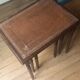 Wood and leather nesting table