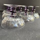 6 Colored cut crystal bowls – Val Saint Lambert