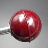 Two hooks in red bakelite and metal - around 1950