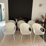 6 Elephant Kristalia armchairs with sled base