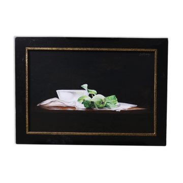 Still life with apples and white bowl – Marjolein van den Berg, c. 2011