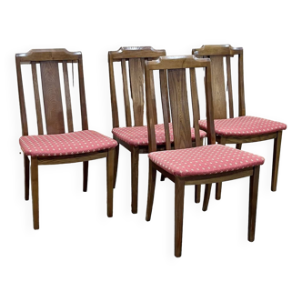 Series of 4 GPLAN chairs in ash from the 70s