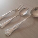 Silver metal service cutlery
