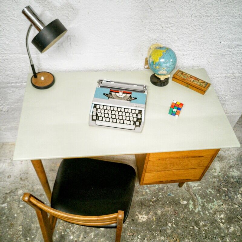 Scandinavian desk in vintage oak