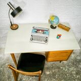 Scandinavian desk in vintage oak