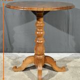 Small Walnut Pedestal Table, Louis Philippe Period – 2nd Part 19th