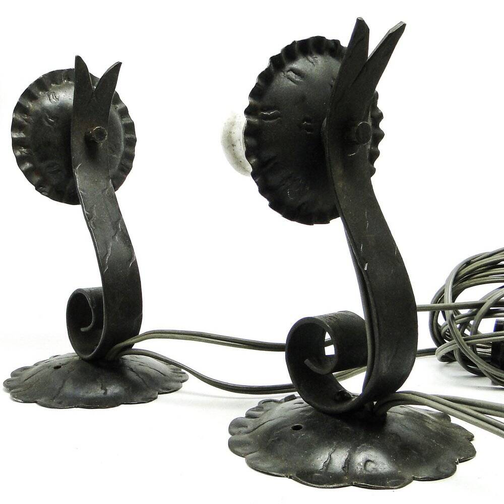 Brutalist sconces, Poland, 1970s, set of 2