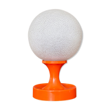 Lampe de table à globe oculaire orange vintage avec un globe en verre