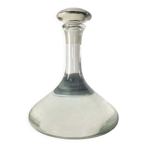 Carafe et bouchon en verre soufflé