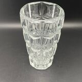 Vase en verre à facettes