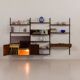 Hansen and Guldborg rosewood wall unit with a desk, Denmark 1960s