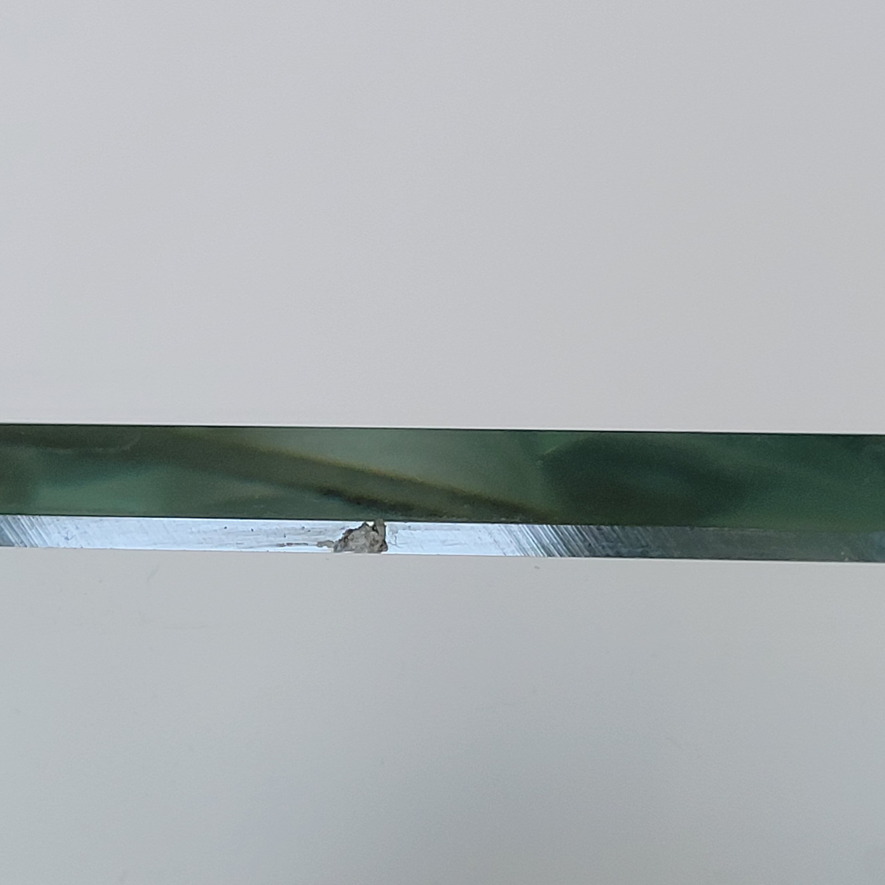 Modernist vase in aluminum and glass 1980