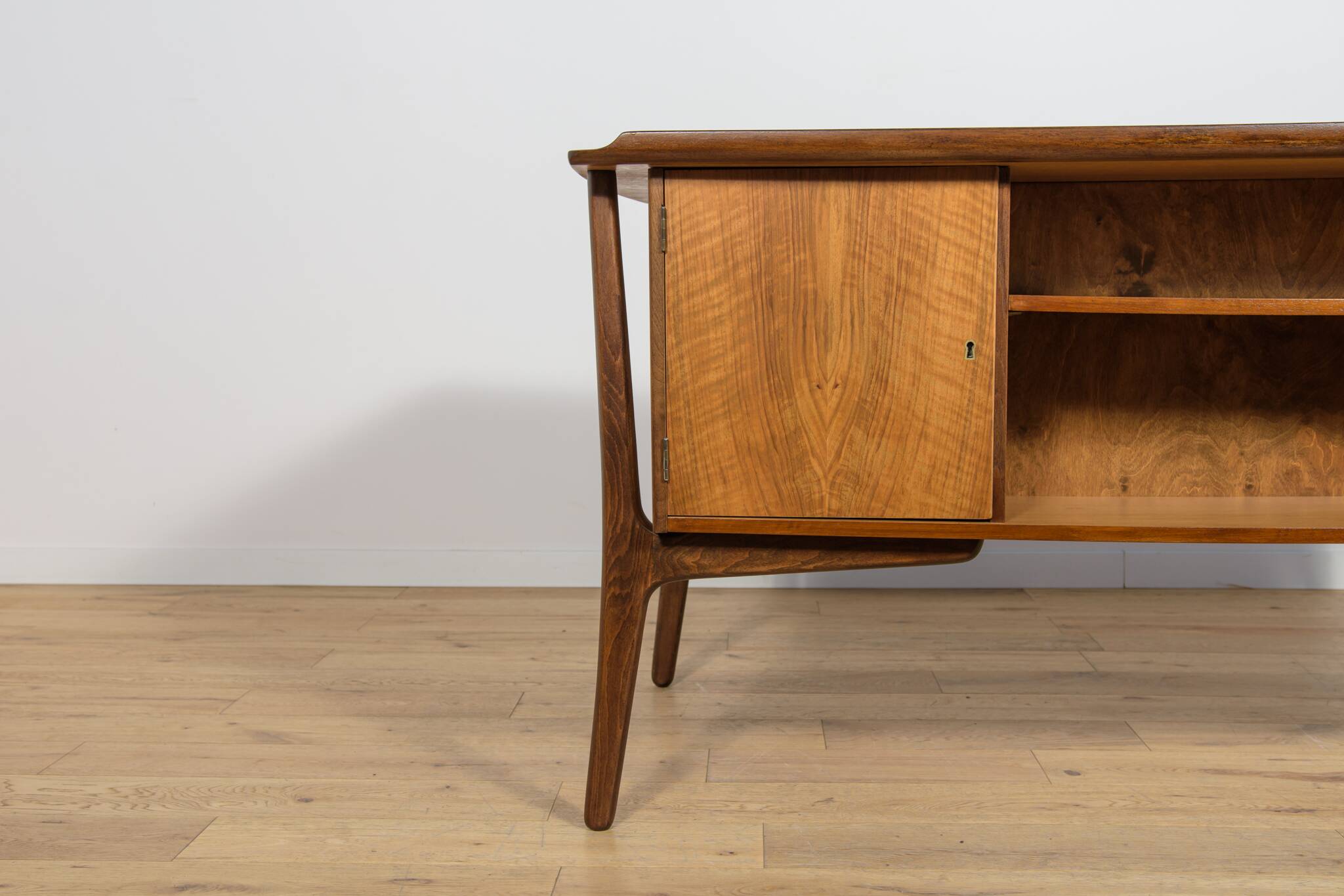 Mid-Century Walnut Desk by Svend Åge Madsen for H.P. Hansen, Denmark, 1960s