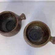 Pyrite stone bowls in