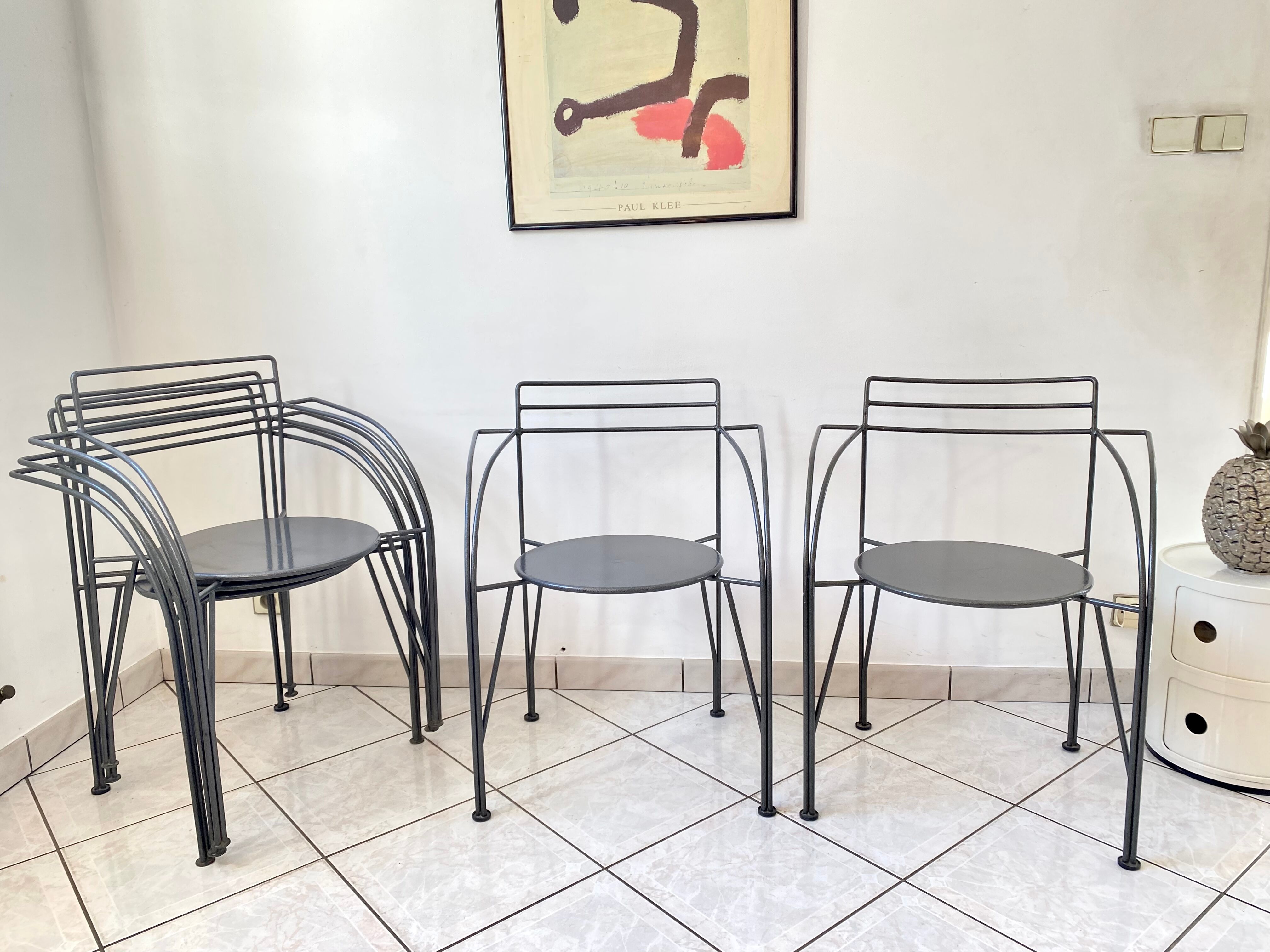 Armchairs Lune d'argent design Pascal Mourgue edition Fermob