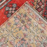 3x6 Red Navy Blue Oriental Vintage Rug, 106x201Cm