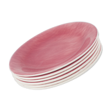 Set of 6 dishes earthenware of salins, france, collection mistral