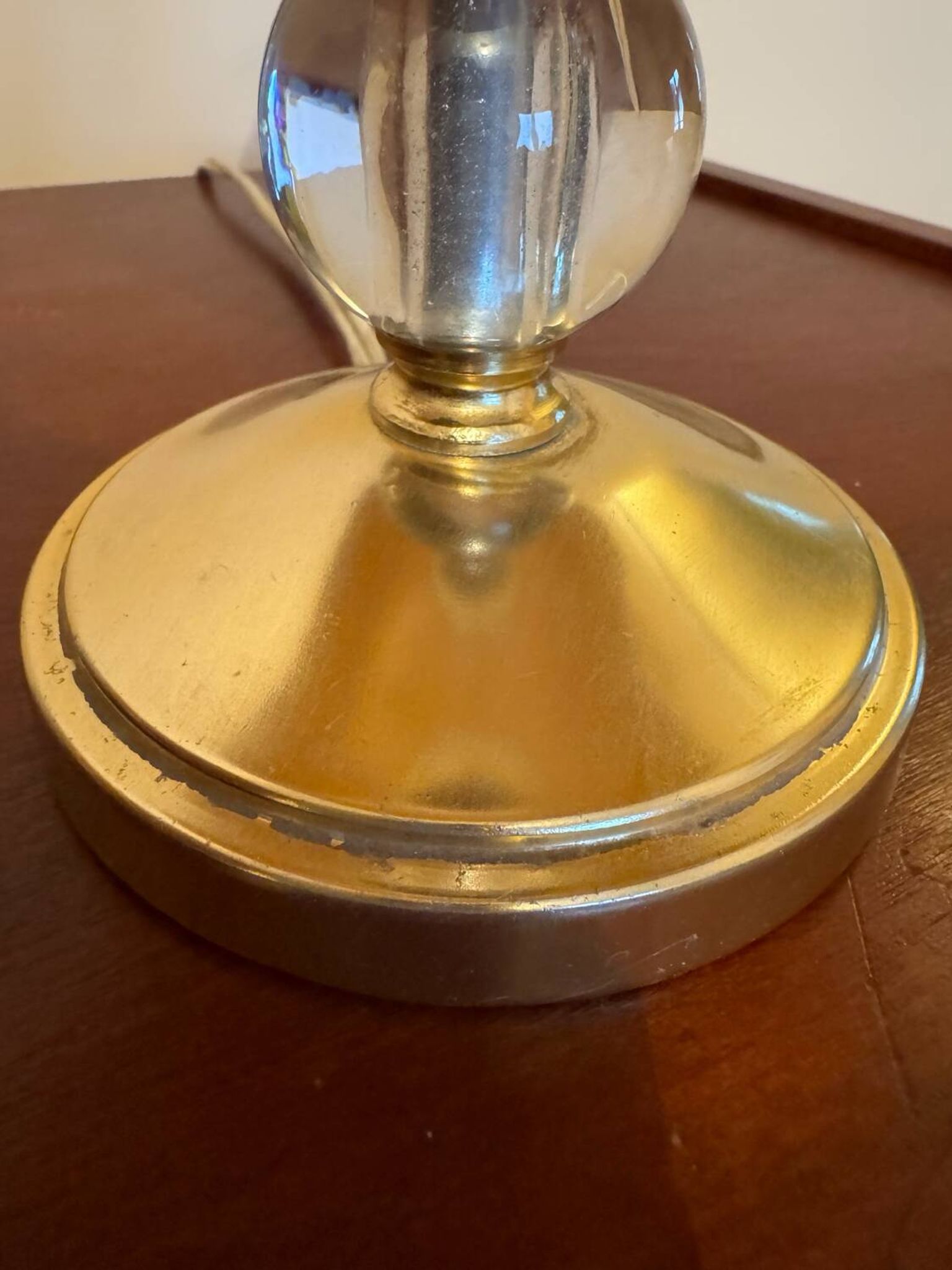 Adnet style glass ball lamp from the 60s
