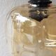 70's amber glass hanging lamp