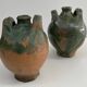 Set of 2 brissard carboys, varnished earth from the eure valley