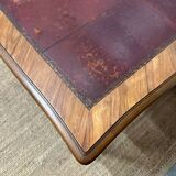 Louis XV style marquetry desk – antique leather top