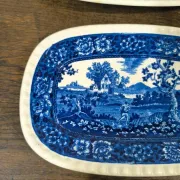 Lot de 2 plats Villeroy et Boch Rusticana bleus