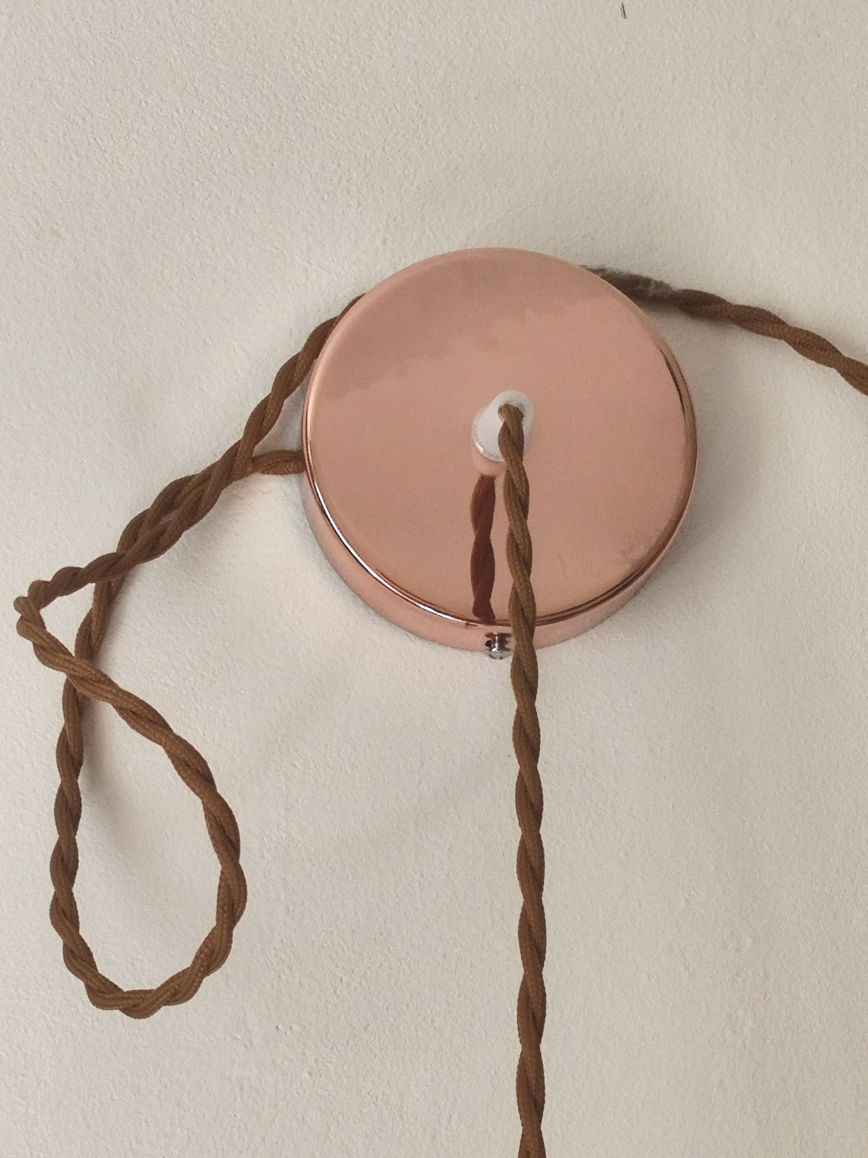 Pendant light with old glass tulip