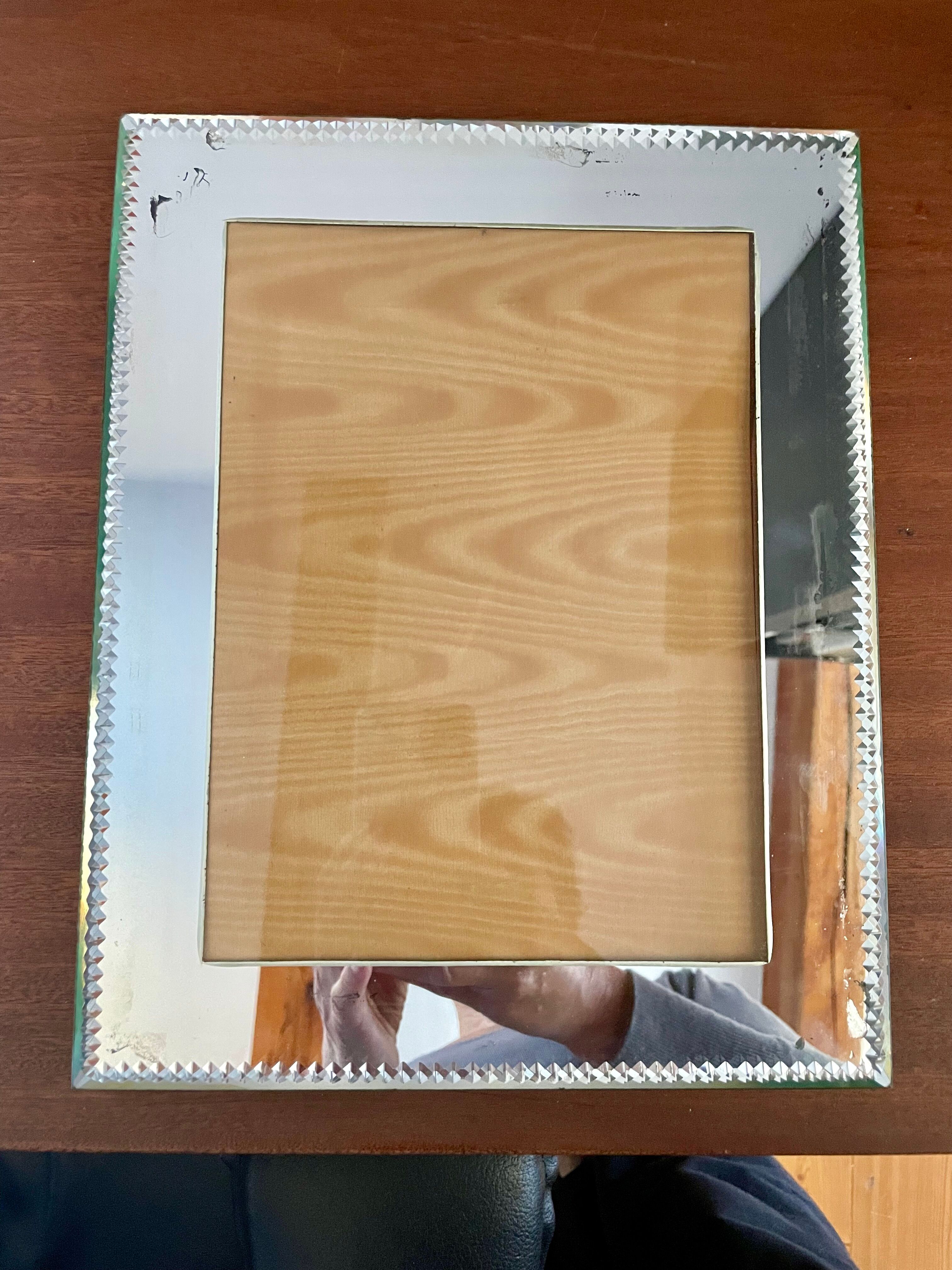 Antique mirror frame for photo