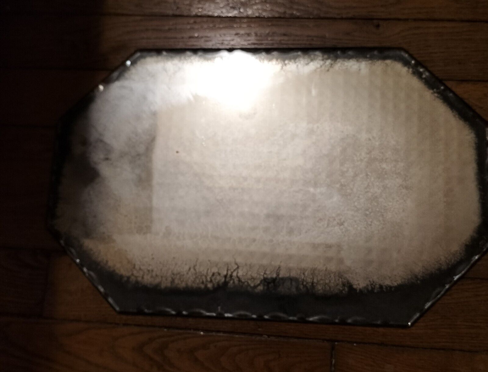 Bevelled antique mirror