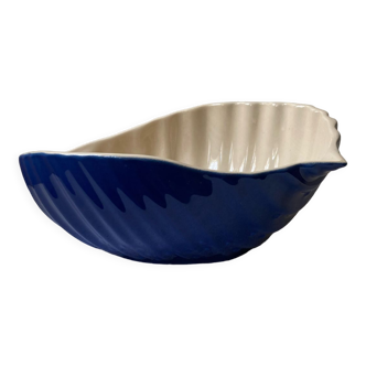 Large blue shell bowl vintage Appolia made in Brittany