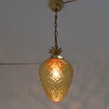 Suspension en verre art déco années 1930