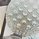 Small round wall light ceiling fixture in glass vintage diamond point.