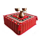 Oriental corner table, pouf