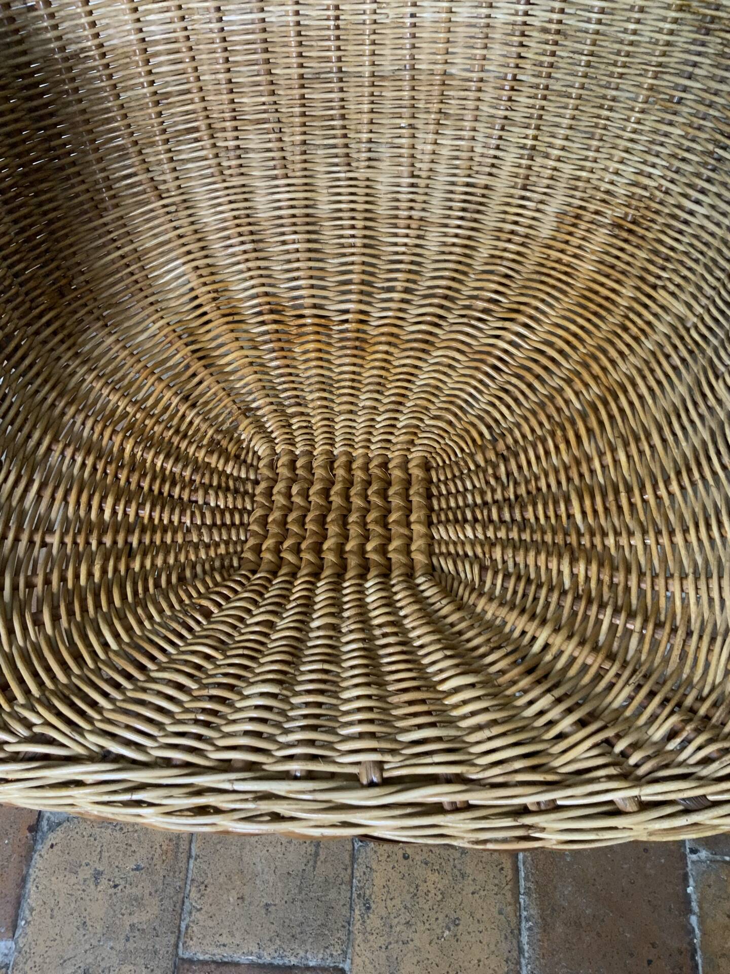 Mid-century wicker armchair