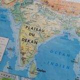 Ancienne carte mdi union indienne pakistan ceylan/japon economique
