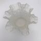 Vintage frosted glass vase from Italy in a tulip shape with a flared rim.