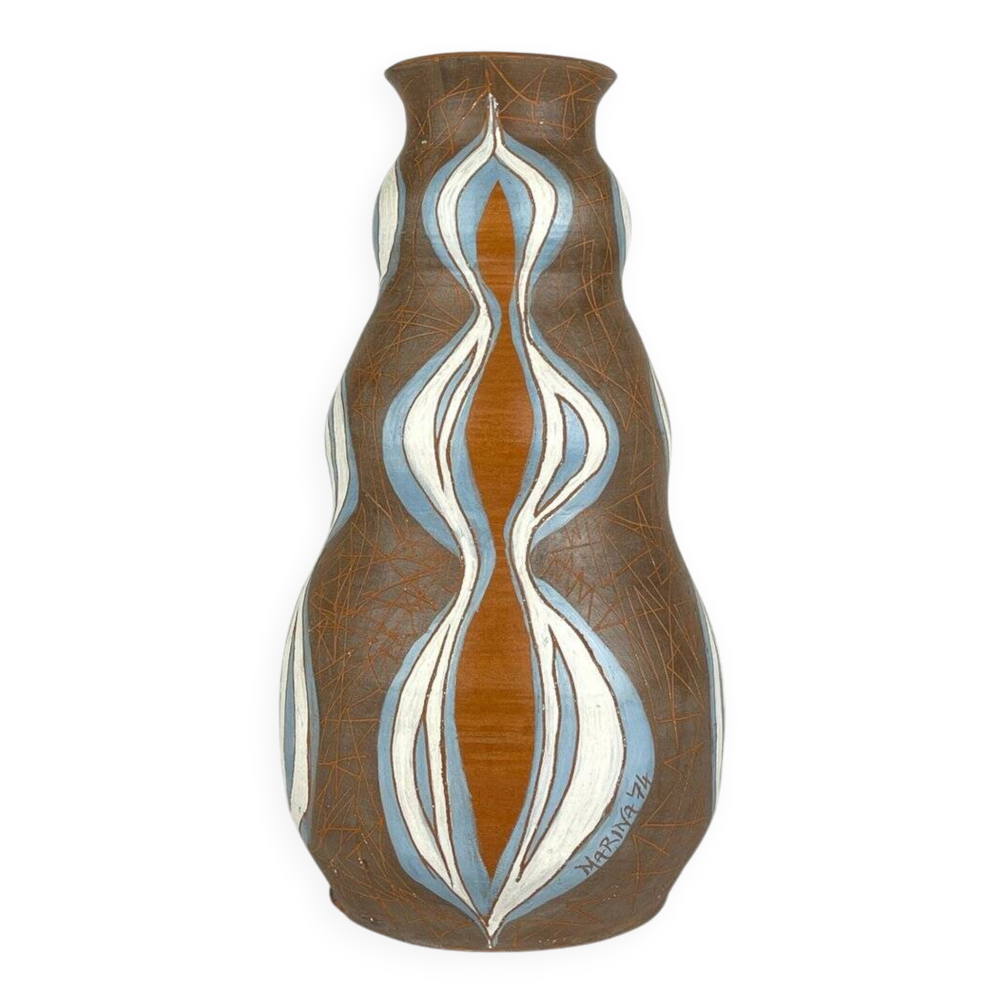 Vintage ceramic vase, Italy, 1974