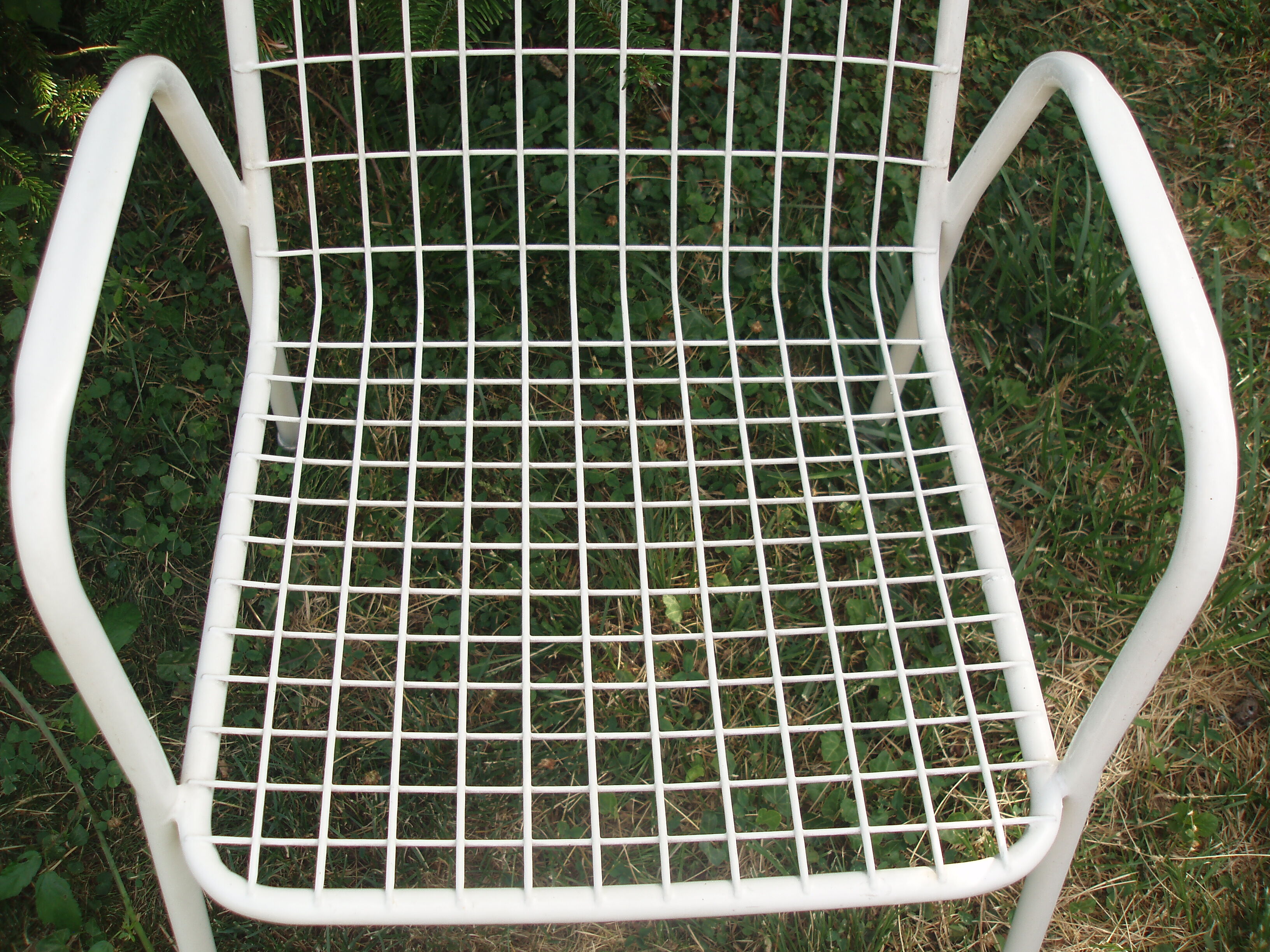 Three emu armchairs model italian vintage iron and rilsan