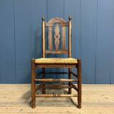 Dutch chair in oak with a straw seat