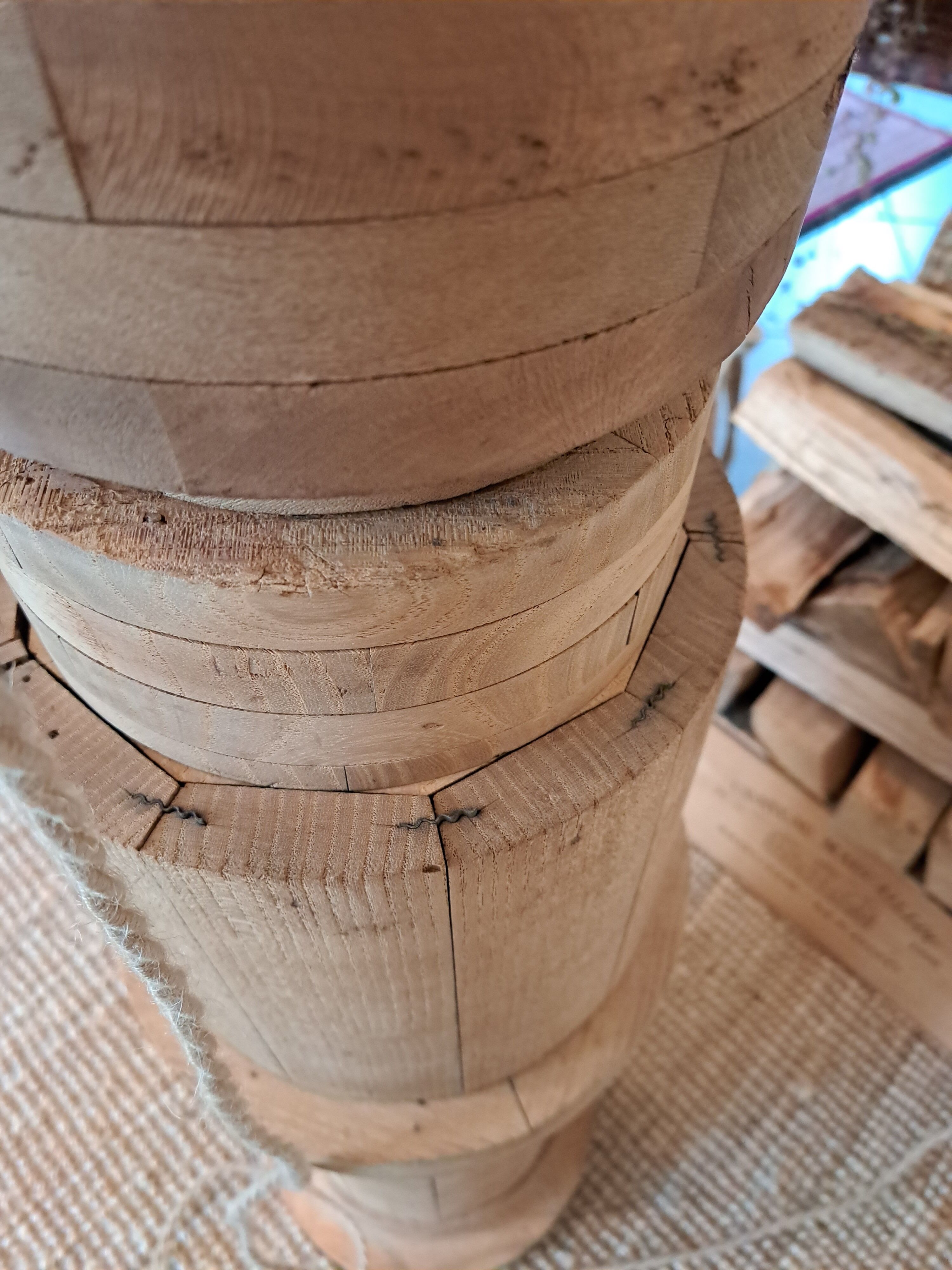 Vintage pulley floor lamp revisited