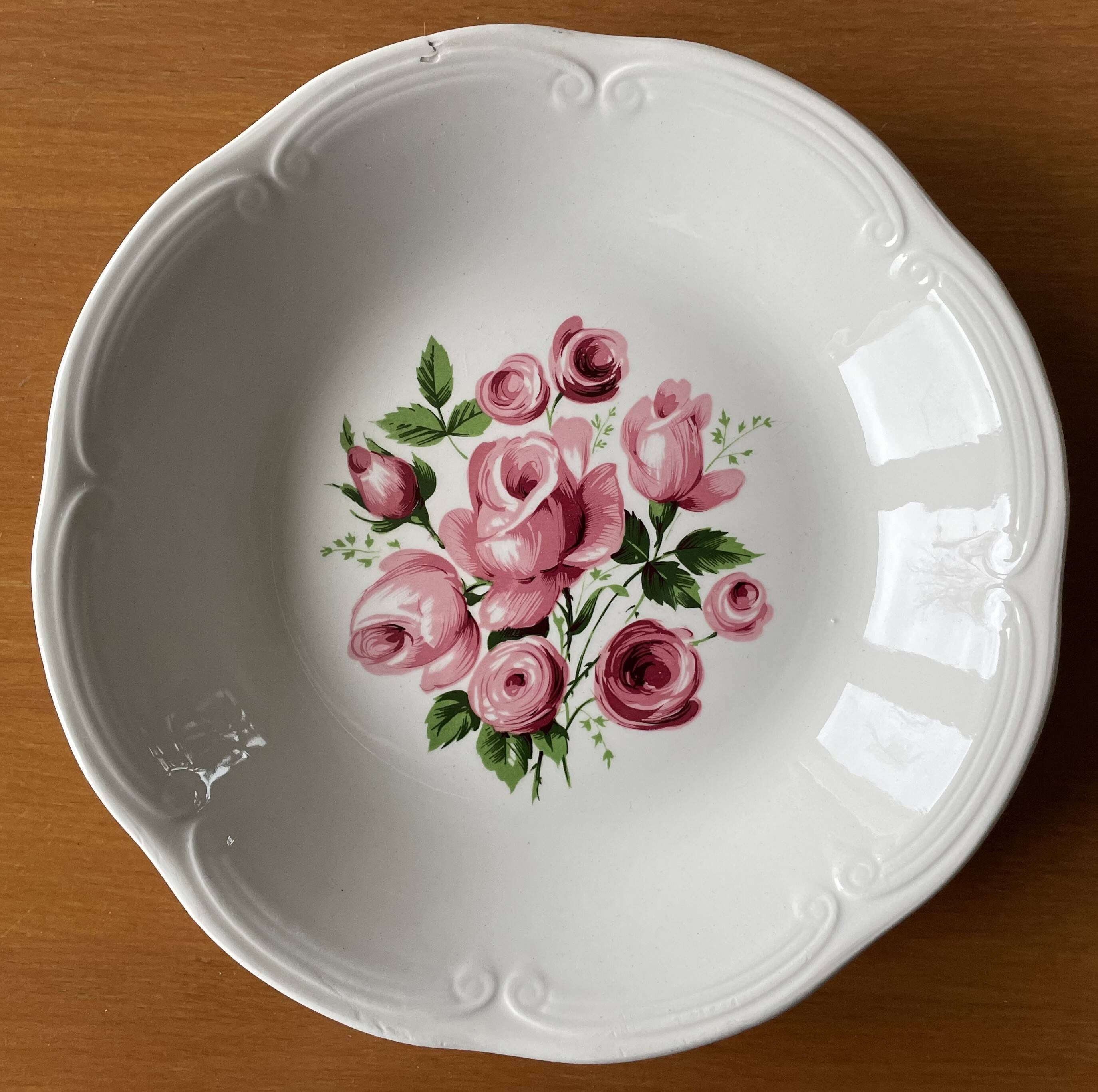 6 old earthenware plates from Saint-Amand (North)