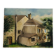 Cottage landscape oil on canvas signed