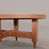 Oak and tile coffee table by Guillerme et Chambron for Votre Maison, 1970s.