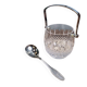 Bayel crystal ice bucket from France with Jean Couzon spoon.