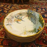 6 Gien France Caribbean soup plates Magellan pattern