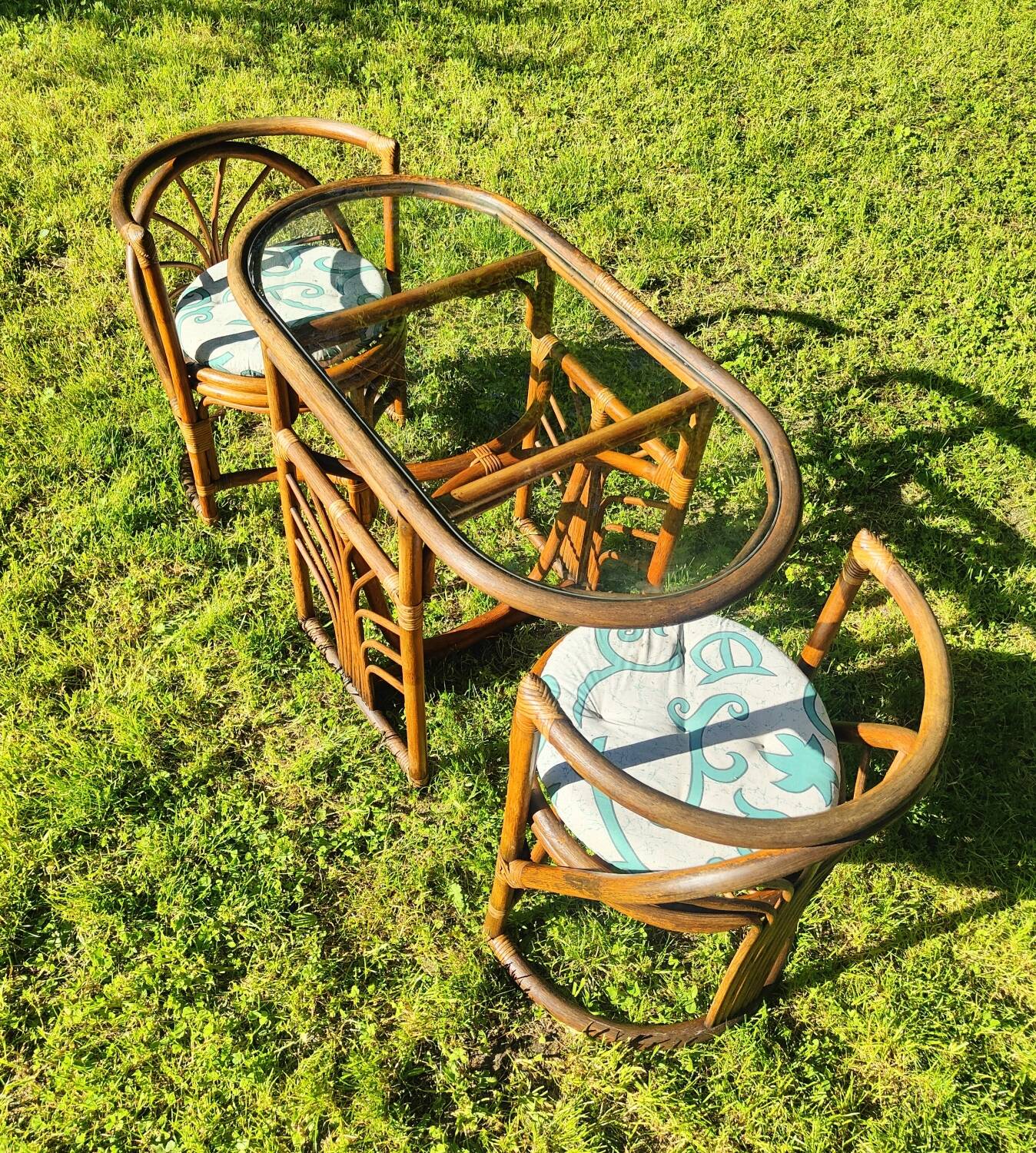 Vintage rattan garden furniture