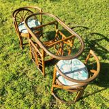 Vintage rattan garden furniture