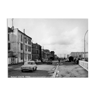 Tirage photographique encadré Paris en 1965 Bd Adolphe Pinard le jour (Paris 14ème)