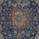 Traditional Vintage Handmade Turkish Area Rug. Hand-knotted Wool Carpet with Medallion Design